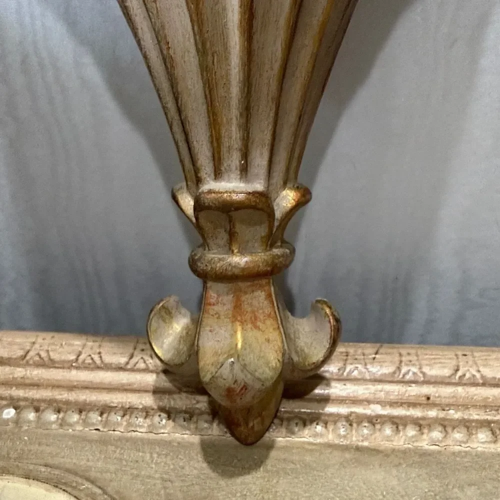 Vintage Ornate Hollywood Regency Style Wall Shelves Sconces